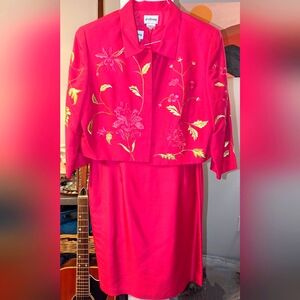 Dress/jacket pink 100% silk, Wilroy